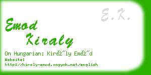 emod kiraly business card